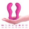 Vibromasseur Rose en forme de U double tête stimulateur point G 