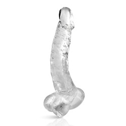Gode jelly courbe transparent ventouse taille XL 22cm 