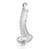 Gode jelly courbe transparent ventouse taille XL 22cm 