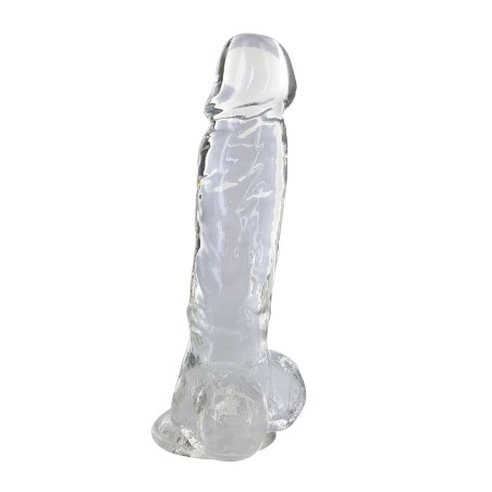 Gode jelly transparent ventouse taille XL 22cm 