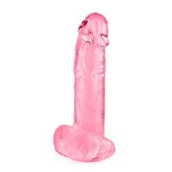 Gode jelly rose ventouse taille L 20cm 