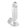 Gode jelly transparent ventouse taille L 20cm 