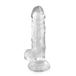 Gode jelly transparent ventouse taille L 20cm 