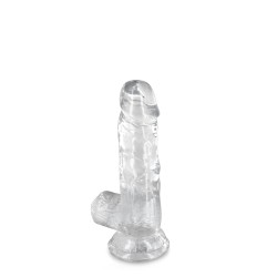 Gode jelly transparent ventouse taille S 15.3cm 