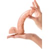 Gode réaliste grande longueur veiné avec testicules et ventouse 23cm 