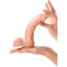 Gode réaliste veiné avec testicules et ventouse 21cm 