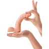 Gode réaliste veiné avec testicules et ventouse 18cm 