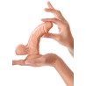 Gode réaliste avec testicules et ventouse 13cm 