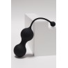 MINA Noir, Boules de Geisha en silicone médical USB avec télécommande 