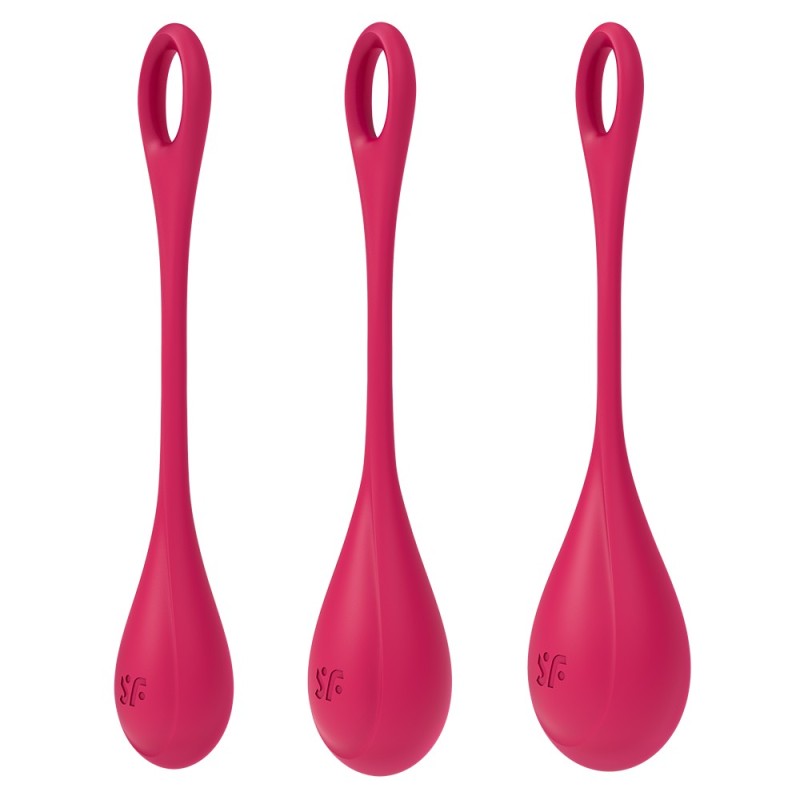Set de 3 boules de geisha rouge Yoni Power 1 Satisfyer 