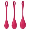 Set de 3 boules de geisha rouge Yoni Power 1 Satisfyer 