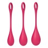 Set de 3 boules de geisha rouge Yoni Power 1 Satisfyer 