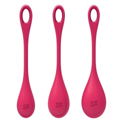 Set de 3 boules de geisha rouge Yoni Power 1 Satisfyer 