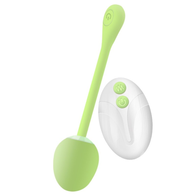 Balle de Geisha vibrante verte avec télécommande 