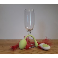 Balle de Geisha vibrante verte avec télécommande 