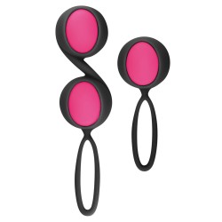 Set de boules de Geisha noires roses à billes amovibles 