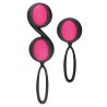 Set de boules de Geisha noires roses à billes amovibles 