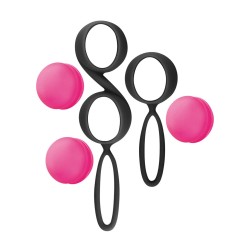 Set de boules de Geisha noires roses à billes amovibles 