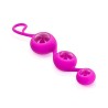 Triple boules de Geisha rose verre et silicone 