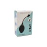 WAVE, Un Œuf vibrant noir USB avec télécommande, dans un silicone médical doux et lisse