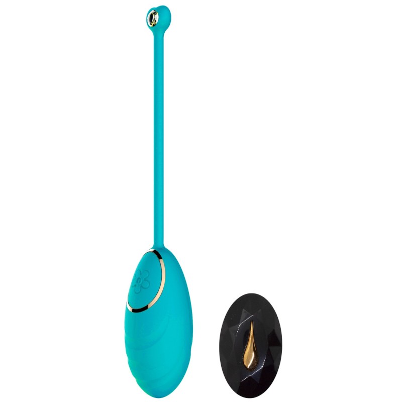Œuf vibrant bleu avec télécommande USB 