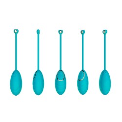 Œuf vibrant bleu avec télécommande USB 