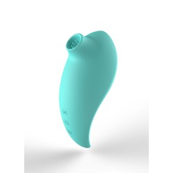 2en1 Stimulateur clitoridien à picots par aspiration avec son œuf vibrant à distance turquoise 