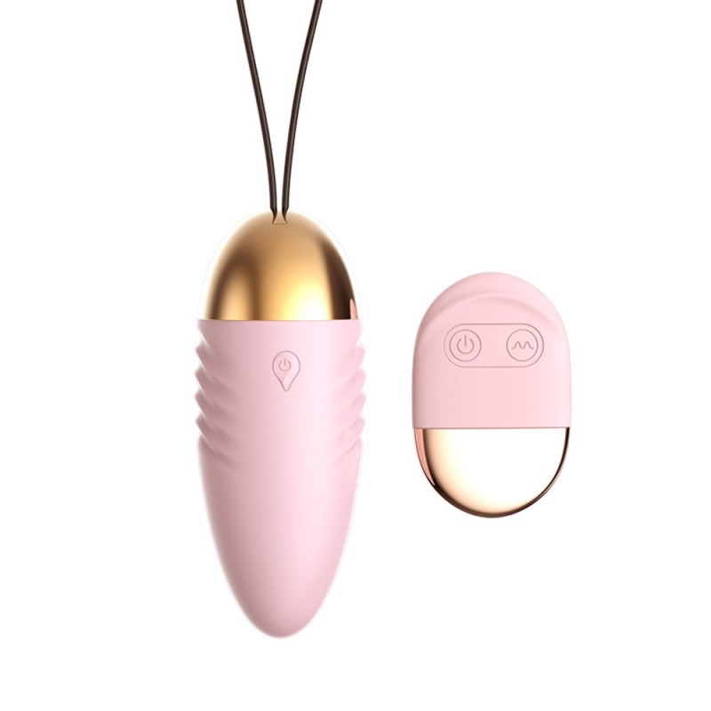 Oeuf  vibrant rose avec télécommande à piles  