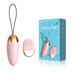 Oeuf  vibrant rose avec télécommande à piles  