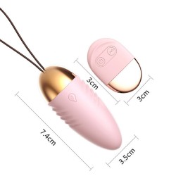 Oeuf  vibrant rose avec télécommande à piles  