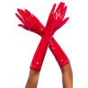 Gants en vinyle rouge 