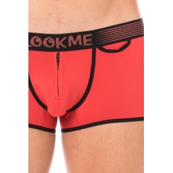 Mini-Pants rouge échancré avec zip 