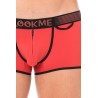 Mini-Pants rouge échancré avec zip 