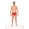 Mini-Pants rouge échancré avec zip 