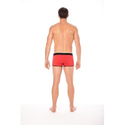 Mini-Pants rouge échancré avec zip 