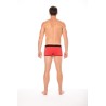 Mini-Pants rouge échancré avec zip 