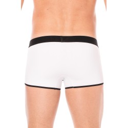Mini-Pants blanc échancré avec zip 
