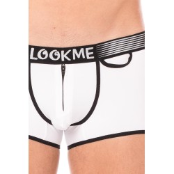 Mini-Pants blanc échancré avec zip 