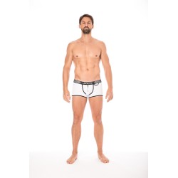 Mini-Pants blanc échancré avec zip 