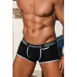 Mini-Pants noir échancré avec zip 