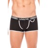 Mini-Pants noir échancré avec zip 