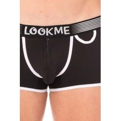 Mini-Pants noir échancré avec zip 