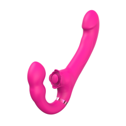 Vibromasseur ROSEA Strap-on Triple Action Télécommandé 