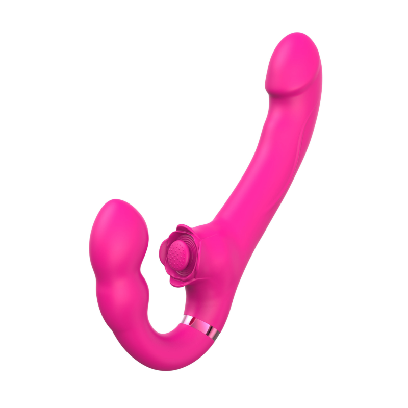 Vibromasseur ROSEA Strap-on Triple Action Télécommandé 