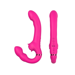 Vibromasseur ROSEA Strap-on Triple Action Télécommandé 