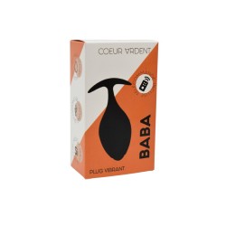 BABA, Plug vibrant anal noir USB, avec télécommande 