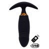 PEACH, Plug Vibrant noir long USB avec télécommande, dans un silicone médical doux et lisse