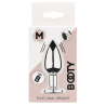 Plug vibrant acier inoxydable anal taille M avec télécommande, USB BOOTY