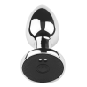 Plug vibrant acier inoxydable anal taille M avec télécommande, USB BOOTY