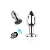 Plug vibrant acier inoxydable anal taille M avec télécommande, USB BOOTY